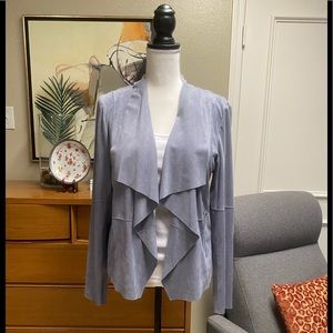 Bagatelle faux suede open front jacket